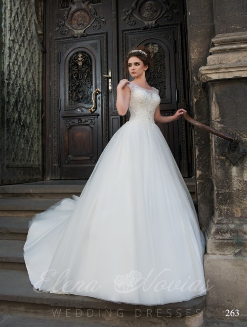 Свадебное платье с прозрачной спинкой модель 263 263